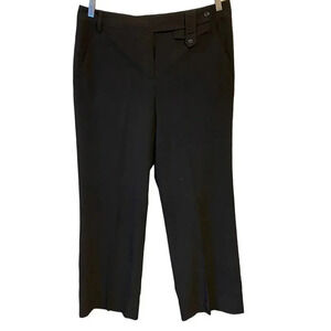 Larry Levine Stretch Wide Leg Black Dress Pants Women Size 12 Pockets